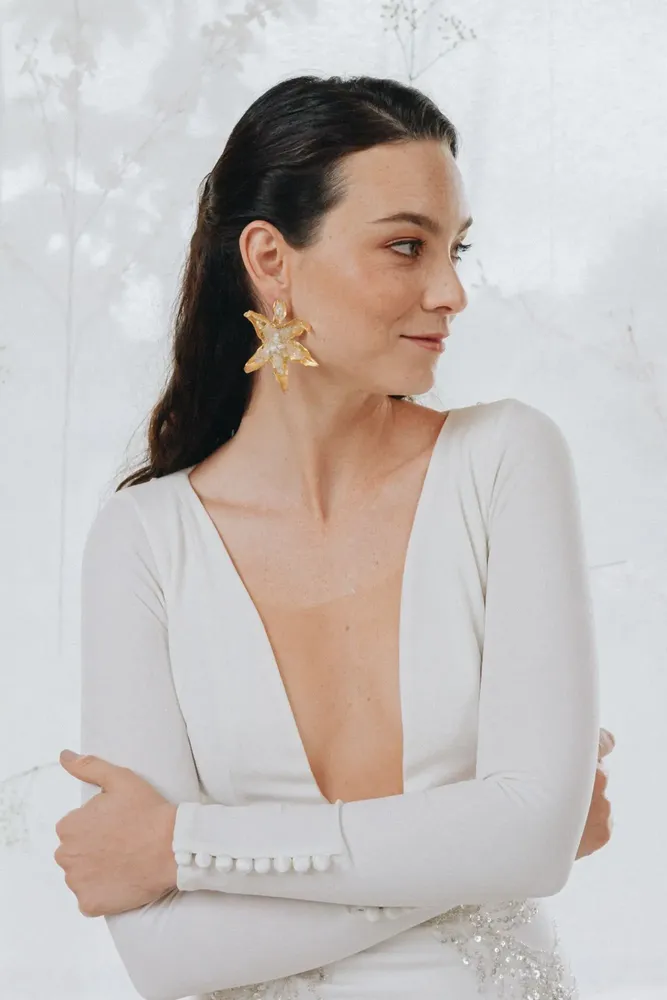 Jewelry - Orchid Petals Earrings - CÂPÂ JEWELRY