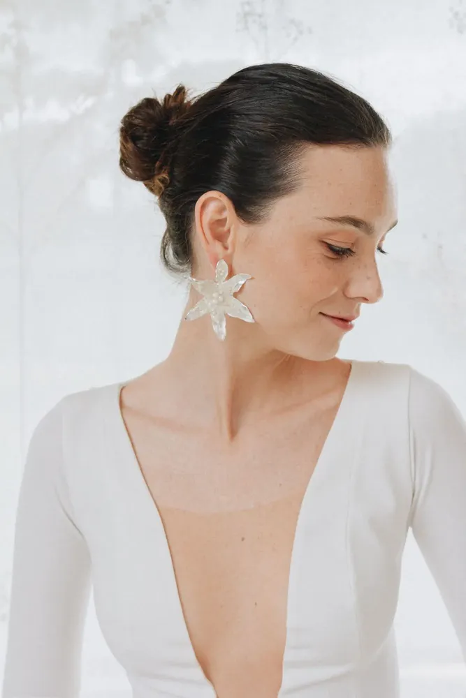 Jewelry - Orchid Petals Earrings - CÂPÂ JEWELRY