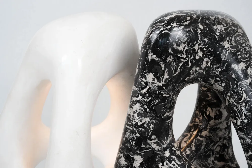 Unique pieces - Duo White Noise Lamps - CLEMENCE MARS & THOMAS LELOUCH
