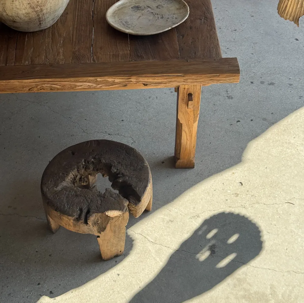Abat-jours - Suspension ou abat-jour en teck naturel organique ajouré tubulaire H30 - OFFICE OBJETS