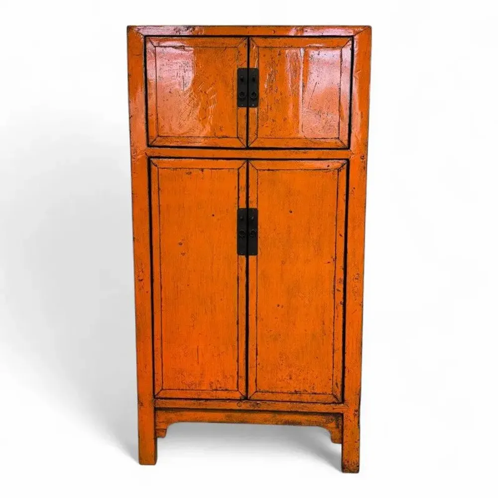 Wardrobe - Old and unique lacquered high cabinet - PAGODA INTERNATIONAL