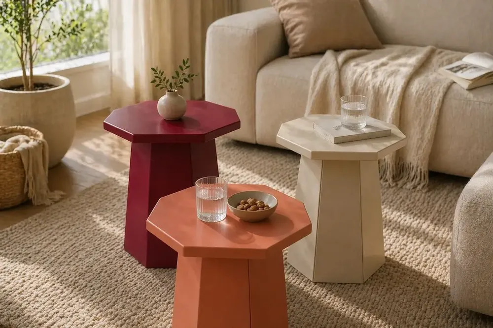 Coffee tables - Goxoa sofa end table - BELHARRA DESIGN