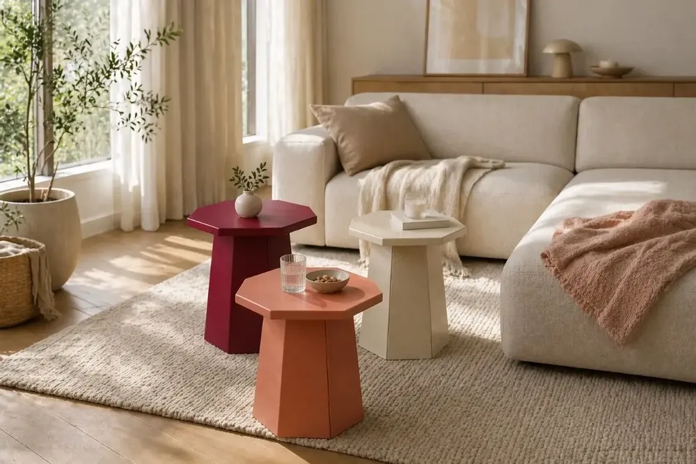 Coffee tables - Goxoa sofa end table - BELHARRA DESIGN