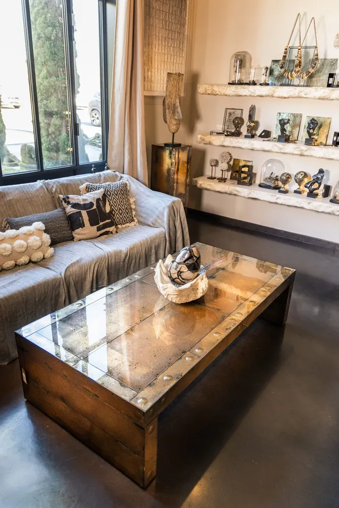 Consoles - Mobilier miroir doré - ATELIERS DAVOY