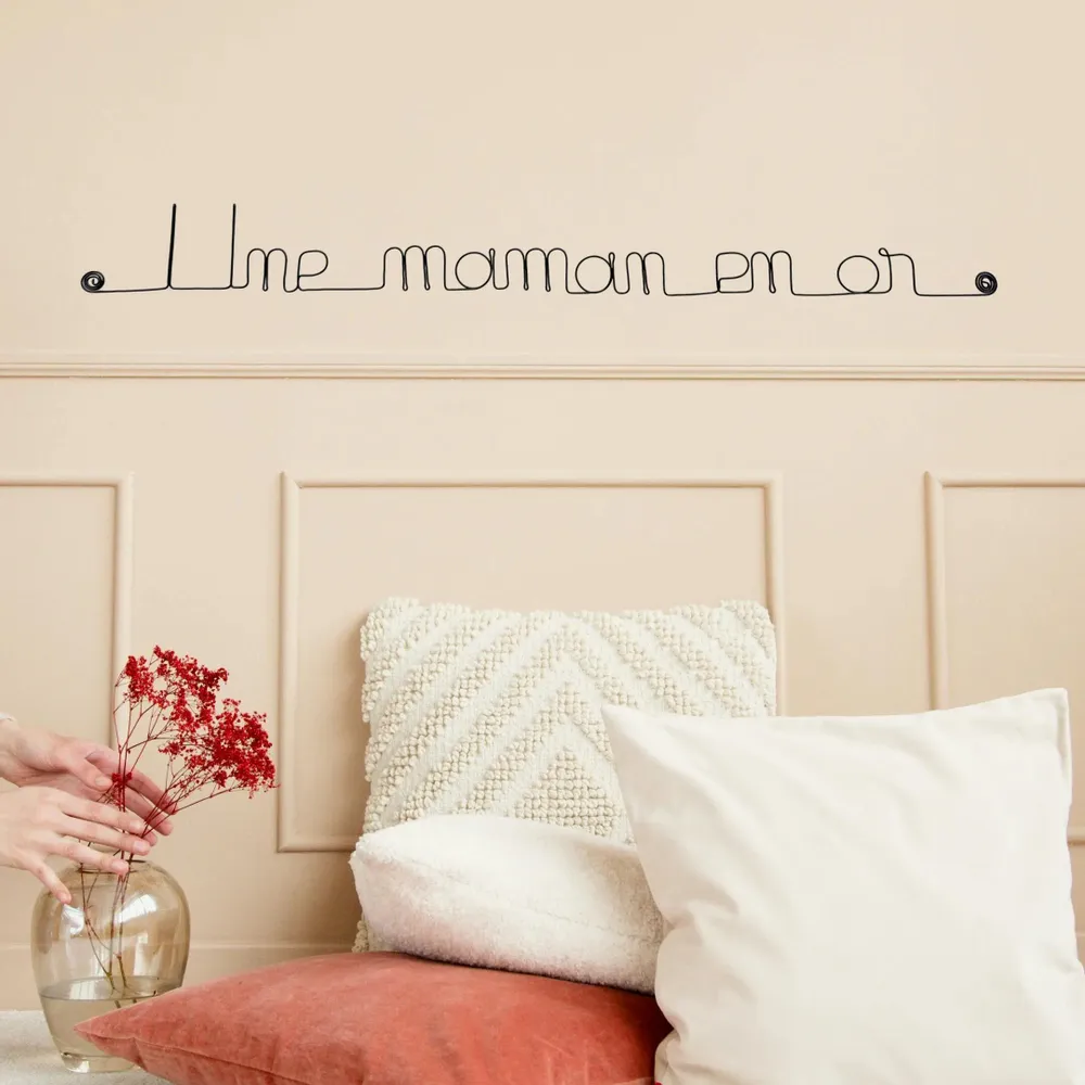 Cadeaux - Décoration Murale "Une maman en or" - Cadeau Fête des Mères - BIJOUX DE MUR