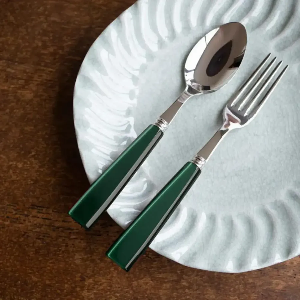 Ménagères - Set de 4 couverts de table - Icône, Vert foncé - SABRE PARIS
