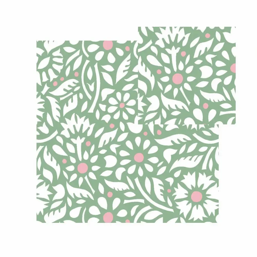 Vêtements de nuit - Kimono long en coton - Flora Pastel - LIME TREE DESIGN