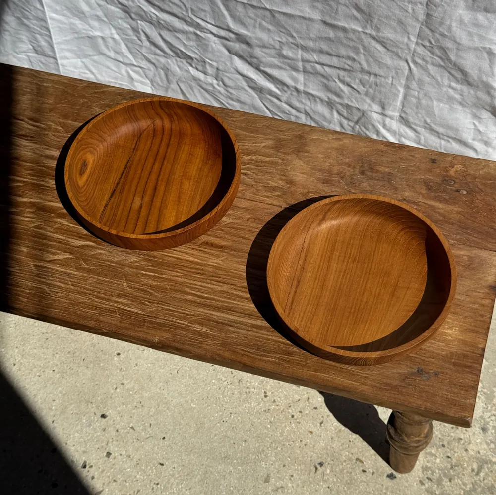 Bowls - Monoxyl teak bowl, bowl or presentation dish D25 H5.5 - OFFICE OBJETS