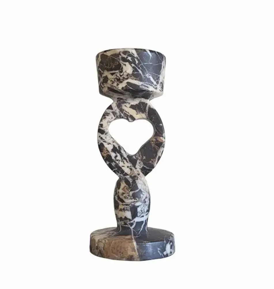 Objets de décoration - Bougeoir en marbre noir doré - SAGIT