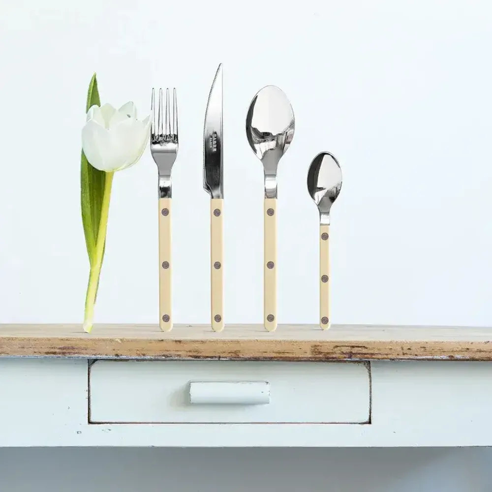 Flatware - 4 pieces cutlery set - Bistrot, Ivory - SABRE PARIS