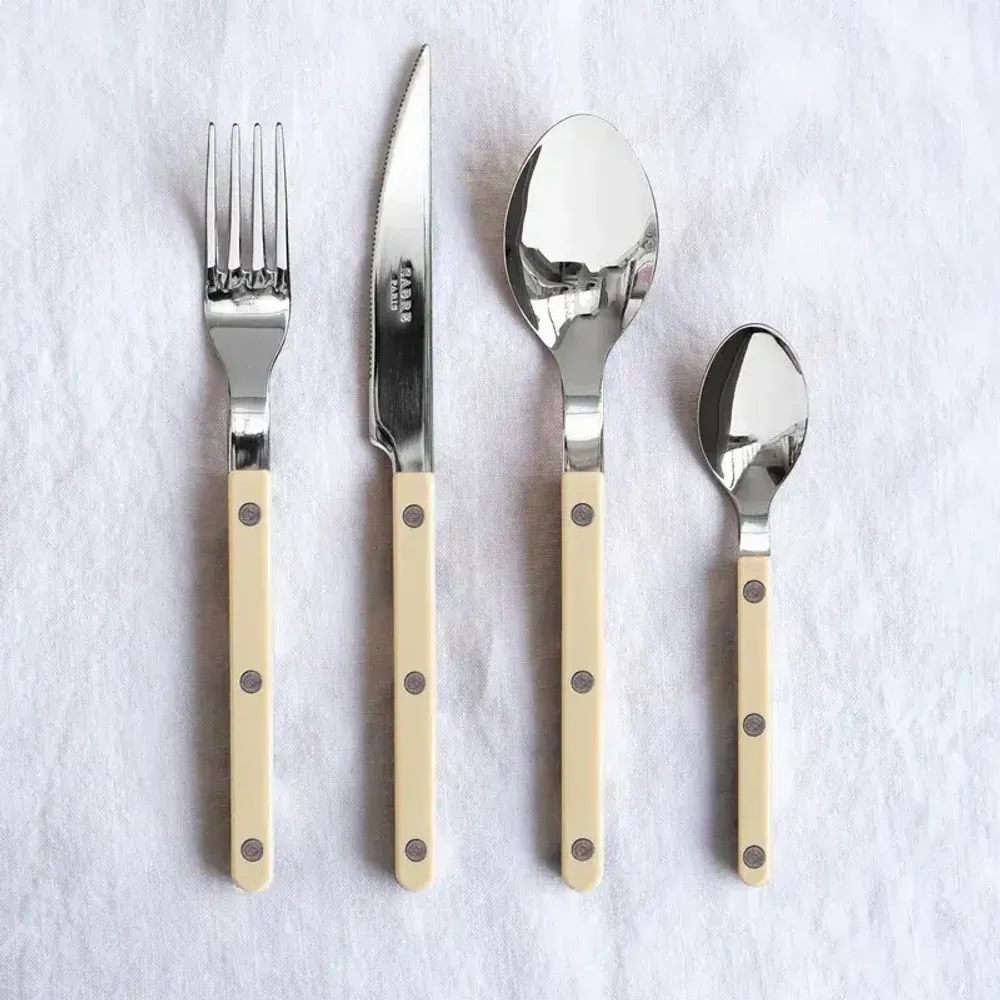 Flatware - 4 pieces cutlery set - Bistrot, Ivory - SABRE PARIS