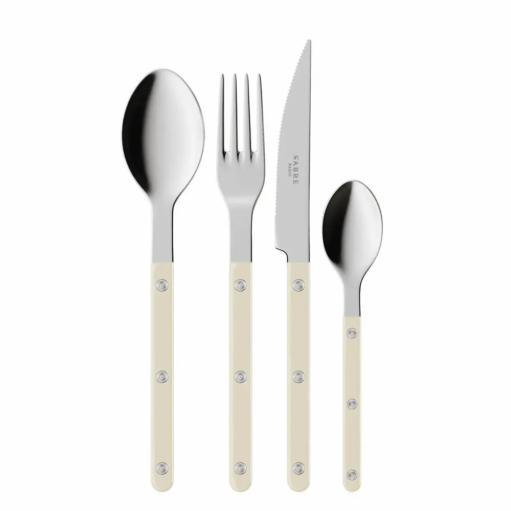 Flatware - 4 pieces cutlery set - Bistrot, Ivory - SABRE PARIS