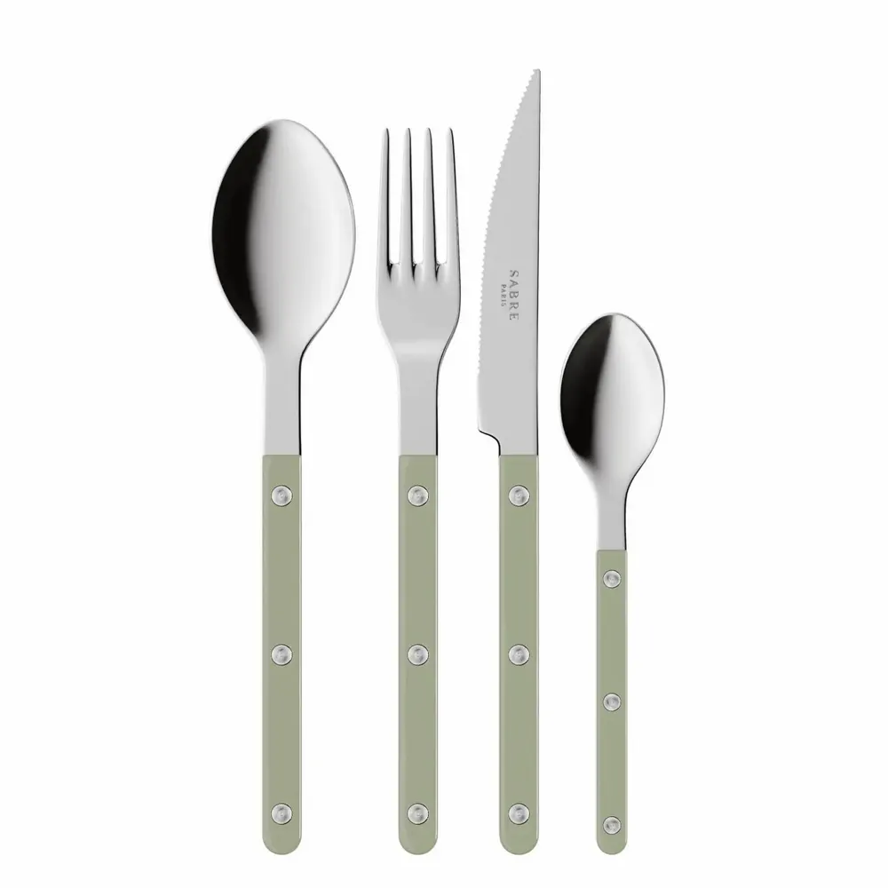 Flatware - Set of 4 pieces - Bistrot Solid, Asparagus - SABRE PARIS