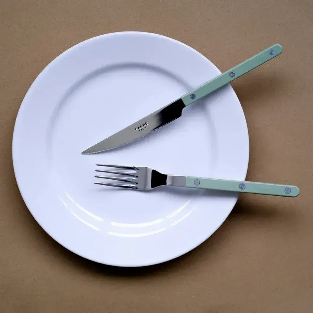 Flatware - Set of 4 pieces - Bistrot Solid, Asparagus - SABRE PARIS
