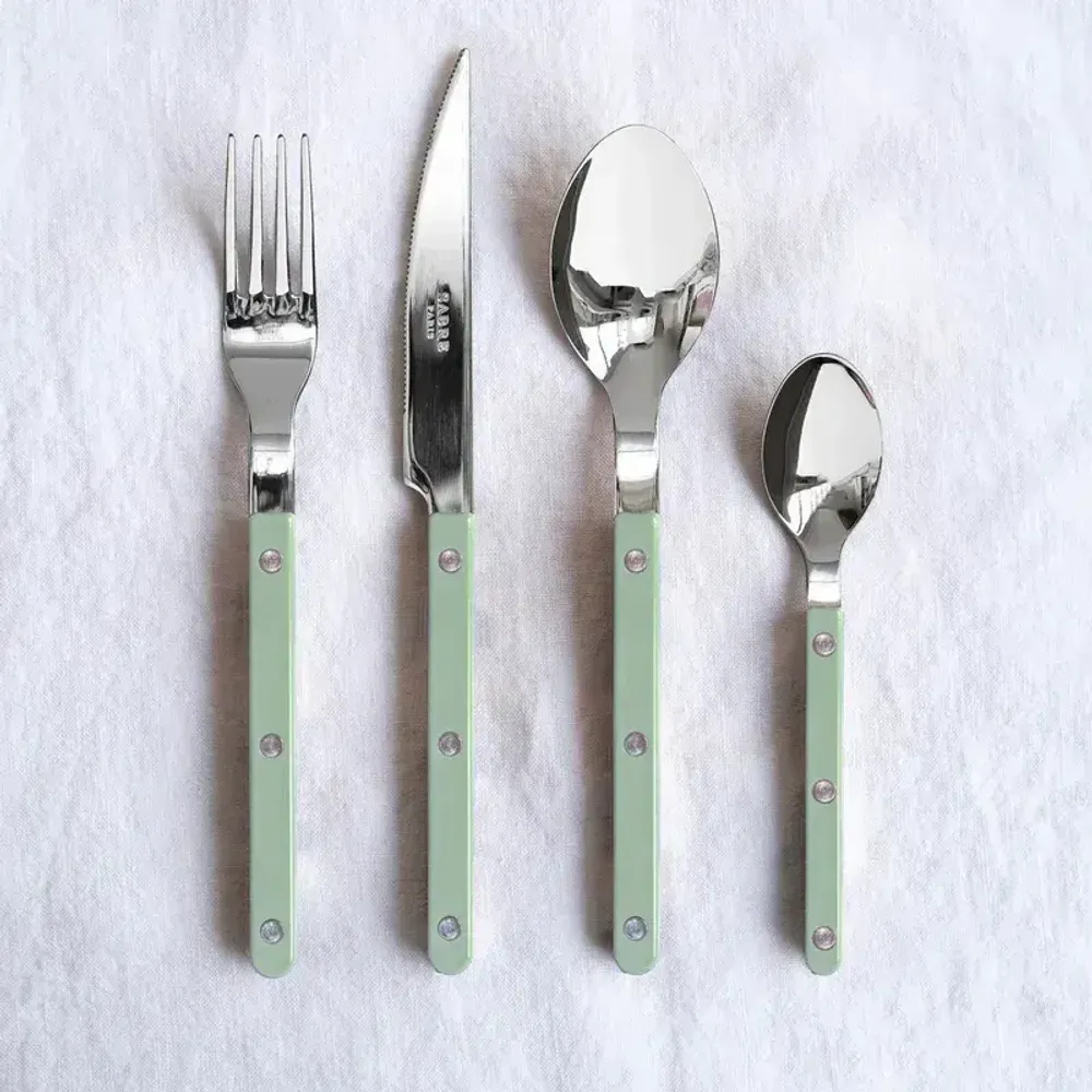 Flatware - Set of 4 pieces - Bistrot Solid, Asparagus - SABRE PARIS
