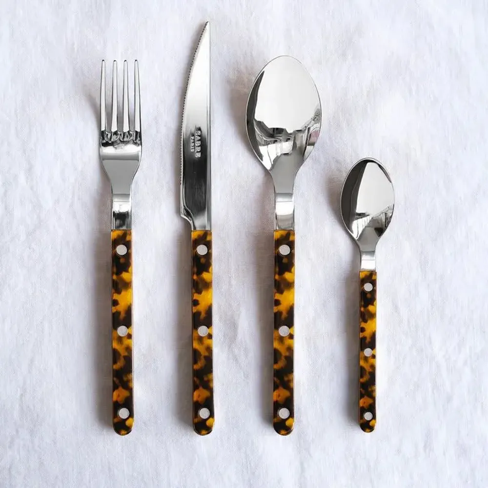 Ménagères - Set de 4 couverts de table - Bistrot, Effet Écaille - SABRE PARIS
