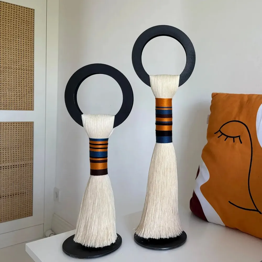 Decorative objects - Unity Totems: 2-Piece Handmade Desktop Sculpture Set - SARMAL DESIGN