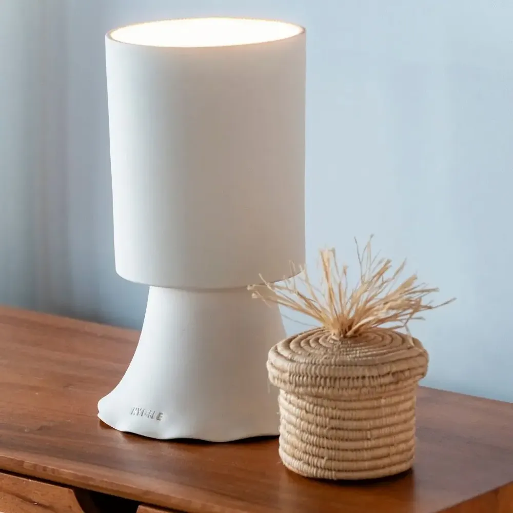 Table lamps - PAULA - White Terracotta Table Lamp - HYDILE