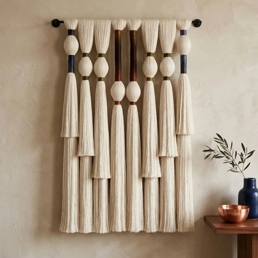 Other wall decoration - Architectural Tassels: Handmade Modern Macrame Wall Decor - SARMAL DESIGN
