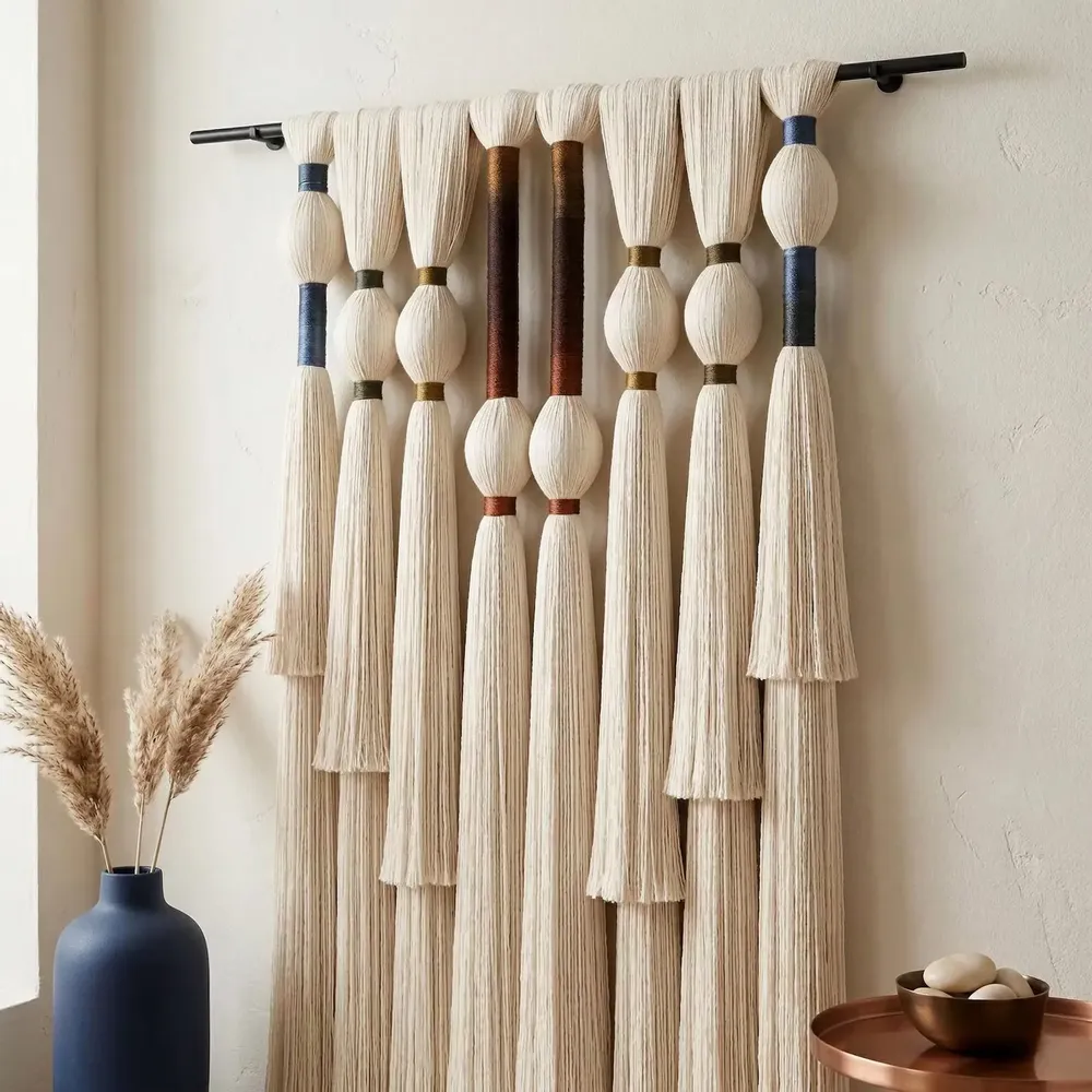 Other wall decoration - Architectural Tassels: Handmade Modern Macrame Wall Decor - SARMAL DESIGN