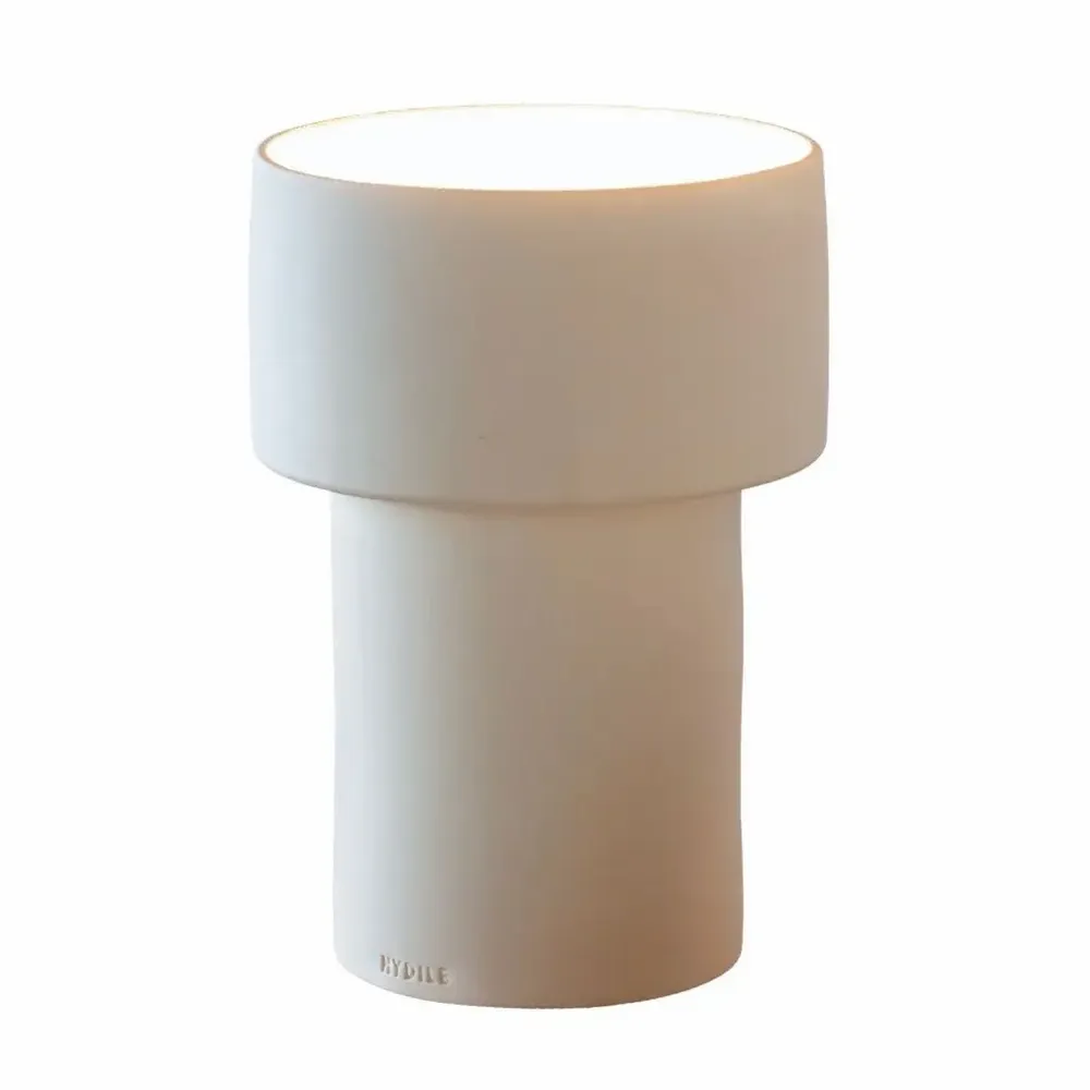 Table lamps - LUA - White Terracotta Table Lamp - HYDILE