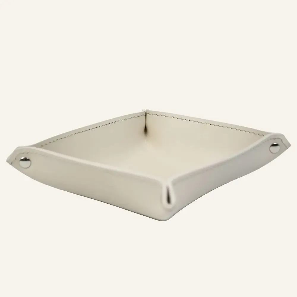 Other office supplies - Square Leather Valet Tray - LIMAC DESIGN