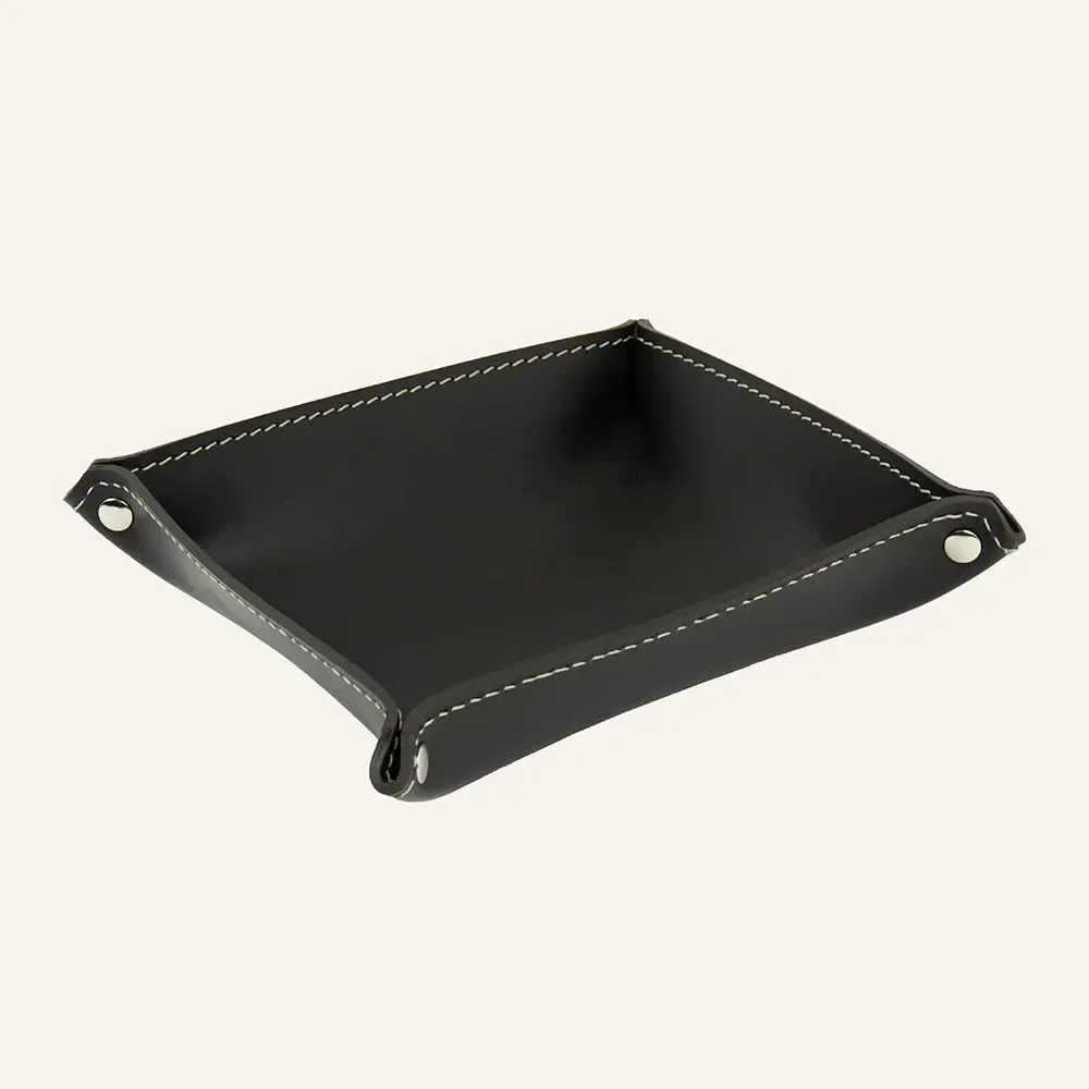 Other office supplies - Square Leather Valet Tray - LIMAC DESIGN