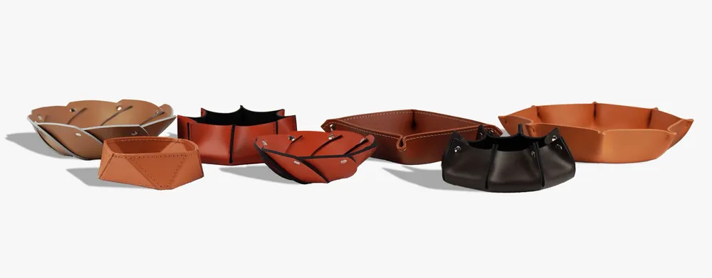 Other office supplies - Square Leather Valet Tray - LIMAC DESIGN