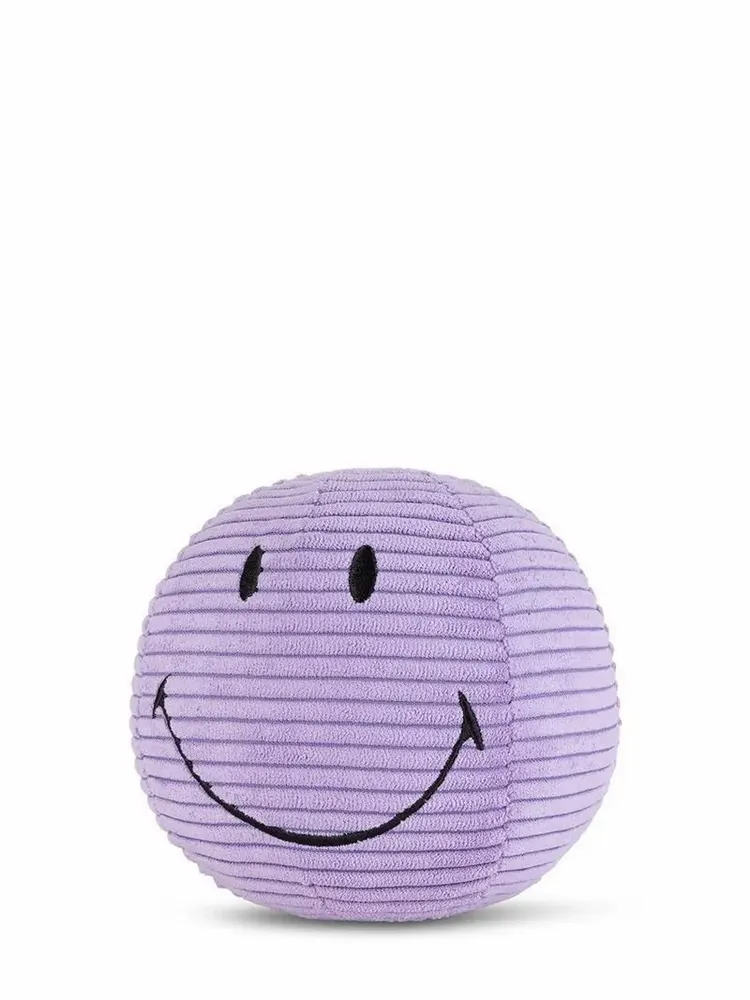 Soft toy - SMILEY Plush Toy – 13cm Corduroy - Purple - STEMPELS ET CO