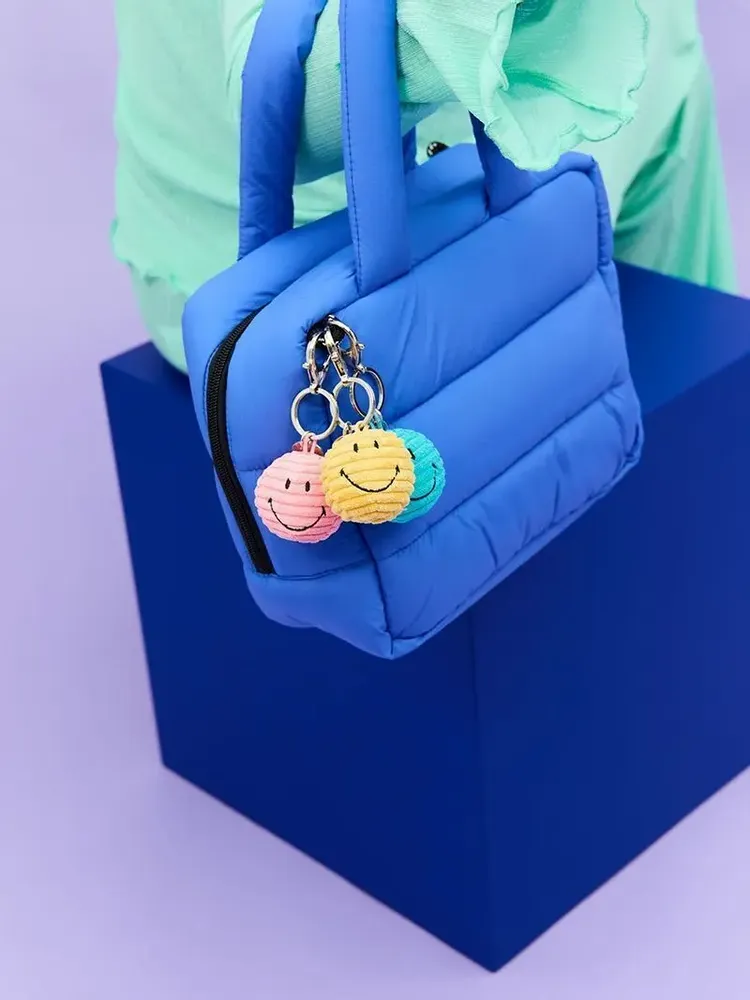 Soft toy - SMILEY Keychain – 4.5 cm of happiness to take everywhere - Yellow - STEMPELS ET CO