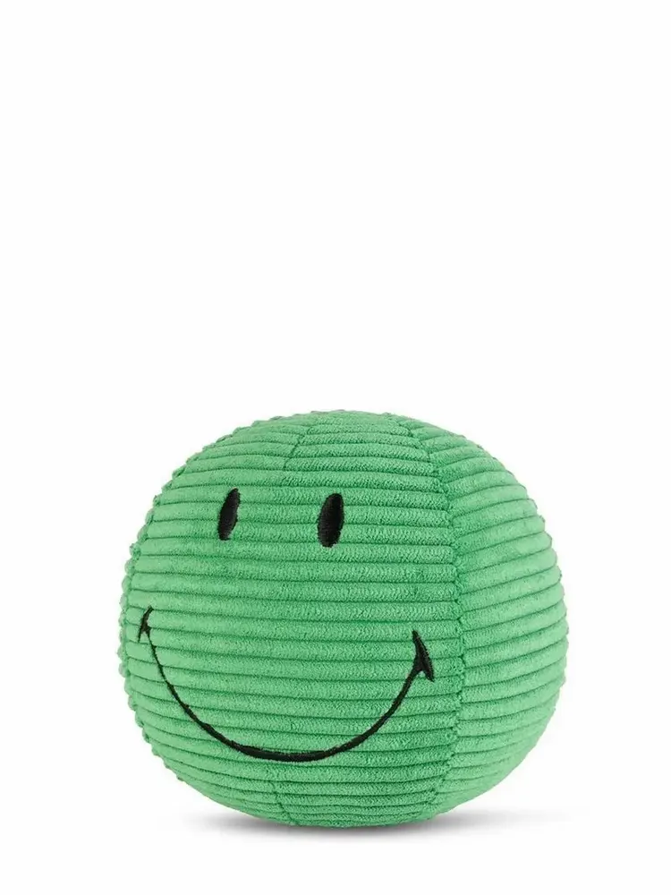 Soft toy - SMILEY Plush Toy – 13cm Corduroy - Green - STEMPELS ET CO