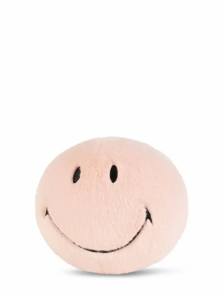 Soft toy - SMILEY Plush Toy – 13cm Fuzzy – Pink - STEMPELS ET CO