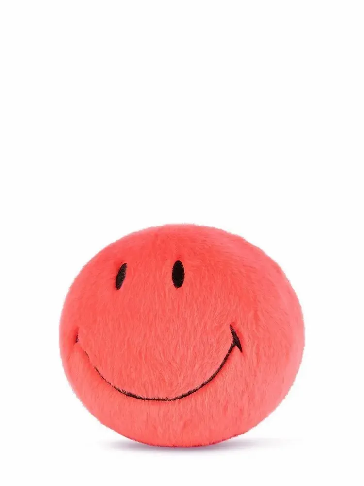 Soft toy - SMILEY Plush – 13cm Fuzzy - Coral - STEMPELS ET CO