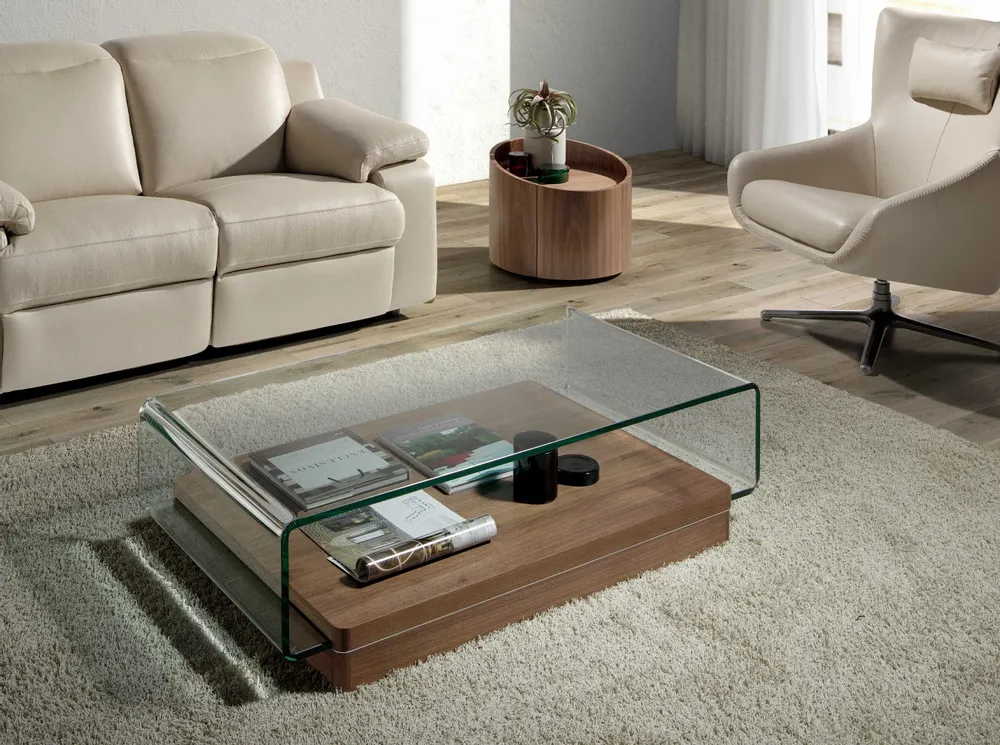 Coffee tables - Curved glass coffee table - ANGEL CERDÁ