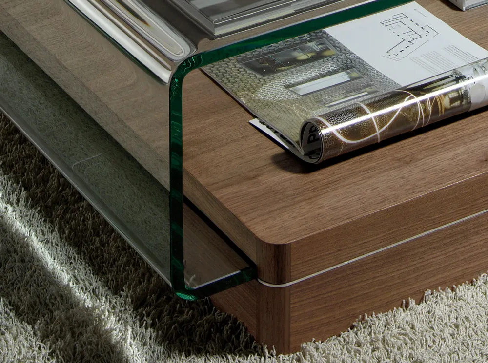 Coffee tables - Curved glass coffee table - ANGEL CERDÁ