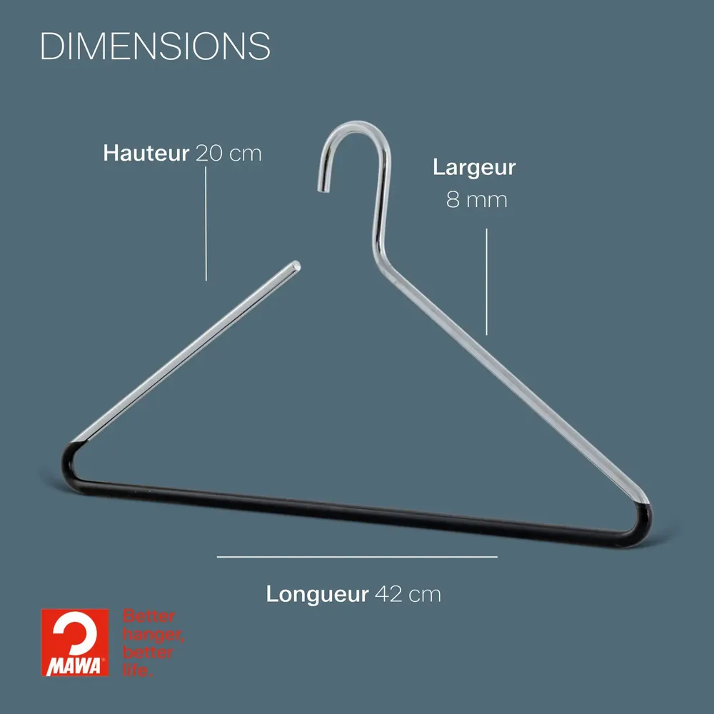 Mobilier et rangements pour bureau - MAWA cintre métal vestiaire noire 42cm par 20 - MAWA