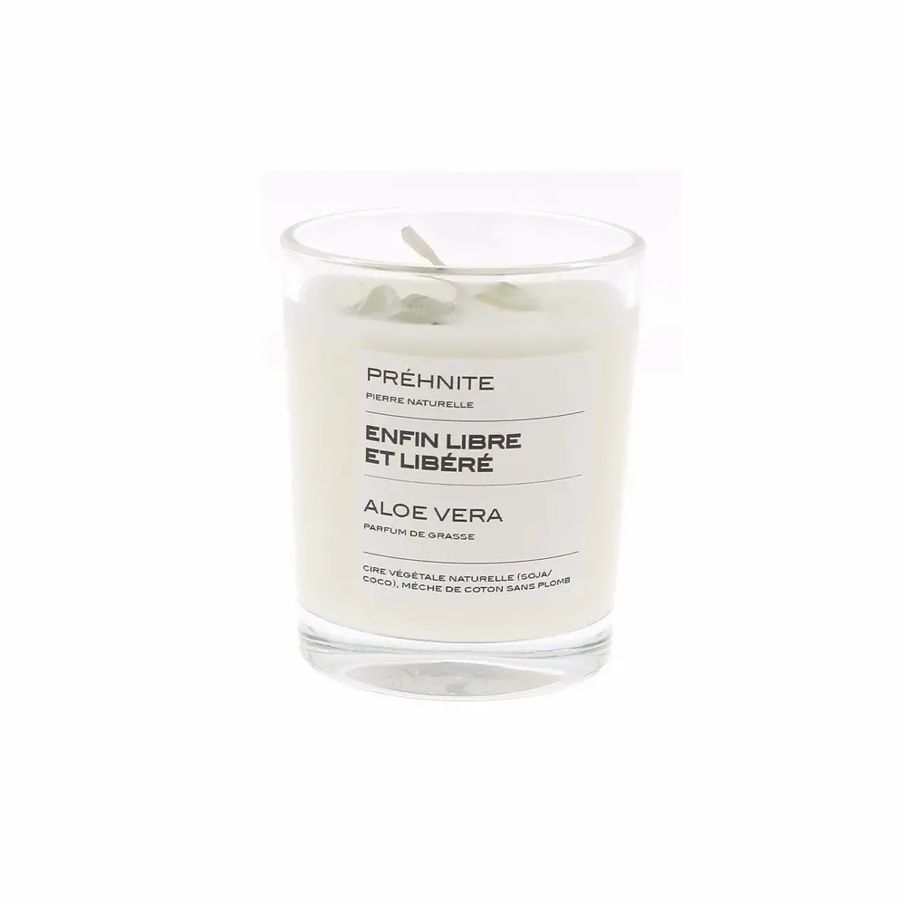Scent diffusers - FINALLY FREE AND LIBERATED scented candle Stones of Life – Prehnite - LIFE ON VENUS