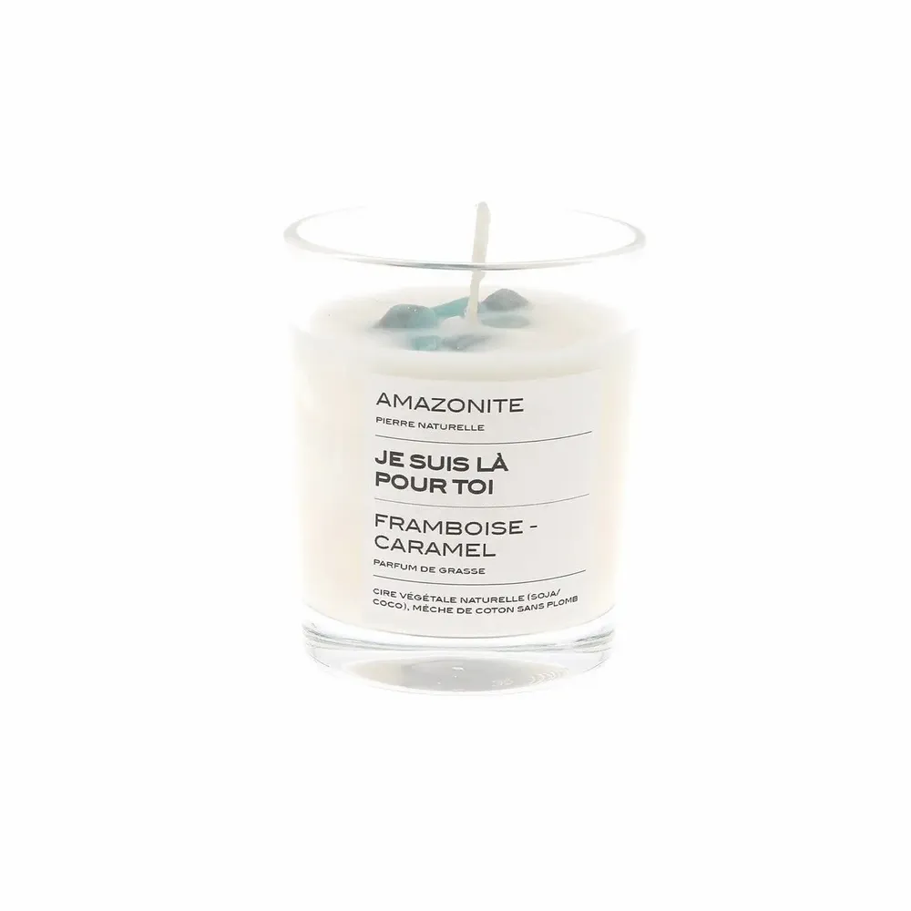 Scent diffusers - I AM HERE FOR YOU scented candle Stones of Life – Amazonite - LIFE ON VENUS