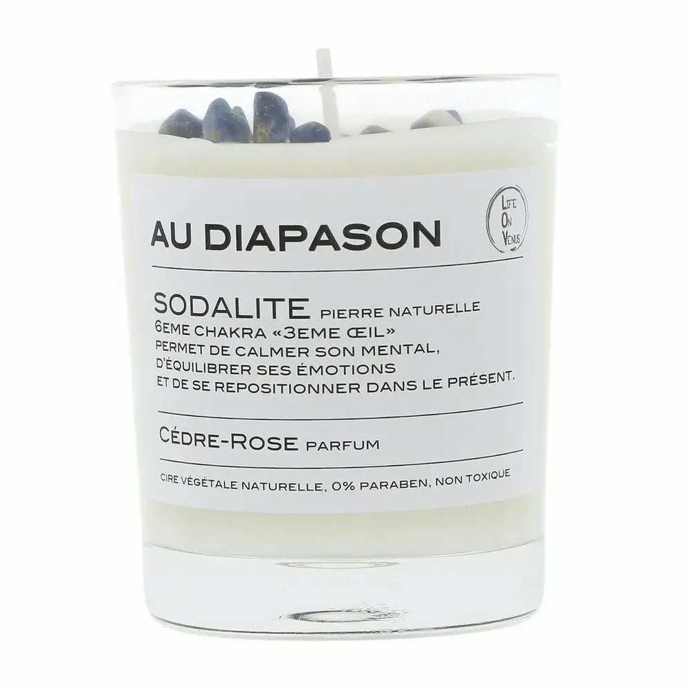 Scent diffusers - AU DIAPASON Scented Stone of Life Candle 130g – Sodalite - LIFE ON VENUS