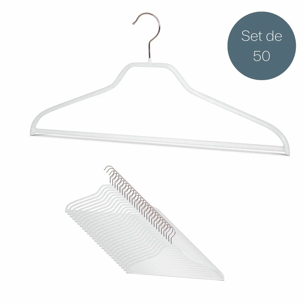 Mobilier et rangements pour bureau - MAWA cintres universels silhouette fs blanche 45cm – lot de 50 - MAWA