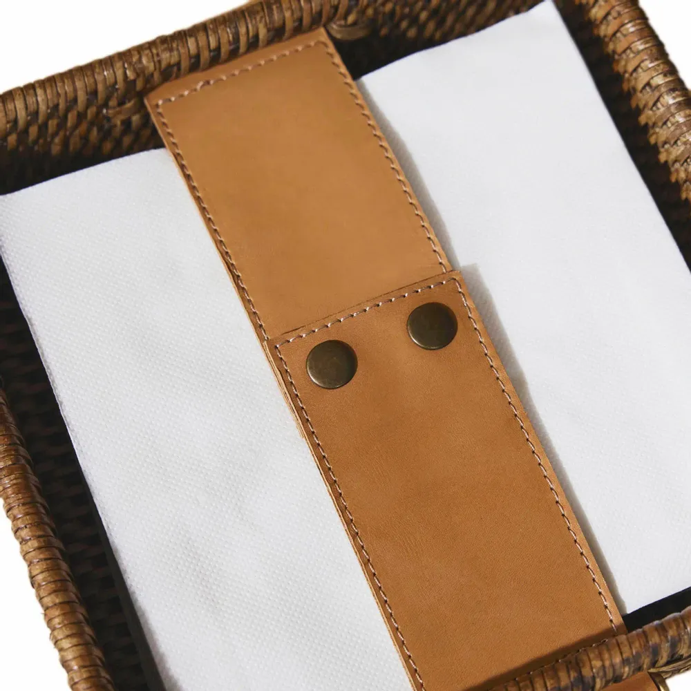 Formal plates - Square Rattan Tissue Tray - KING ZOO