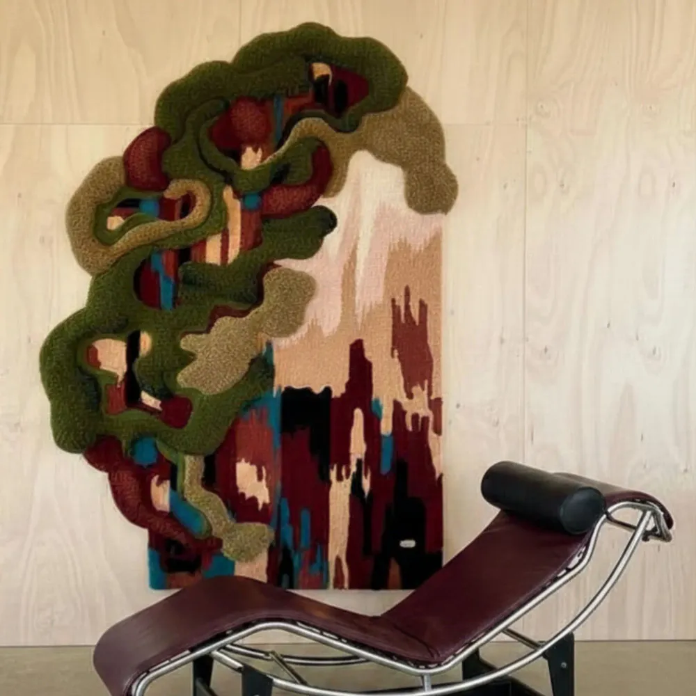 Tapis contemporains - TAPISSERIE MURALE , PIECE UNIQUE , KENE - ATELIER SAGRADO