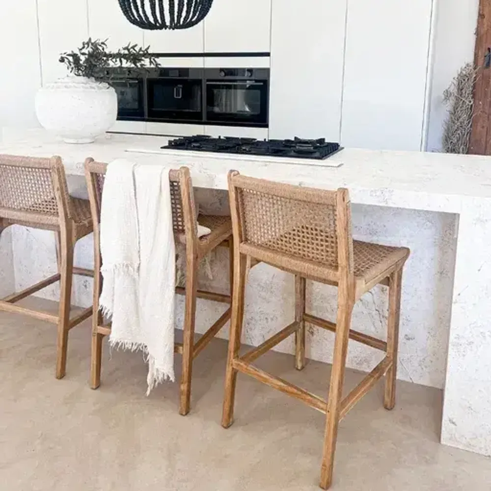 Tabourets - Punta - teck blanchi - DESIGN TRIP