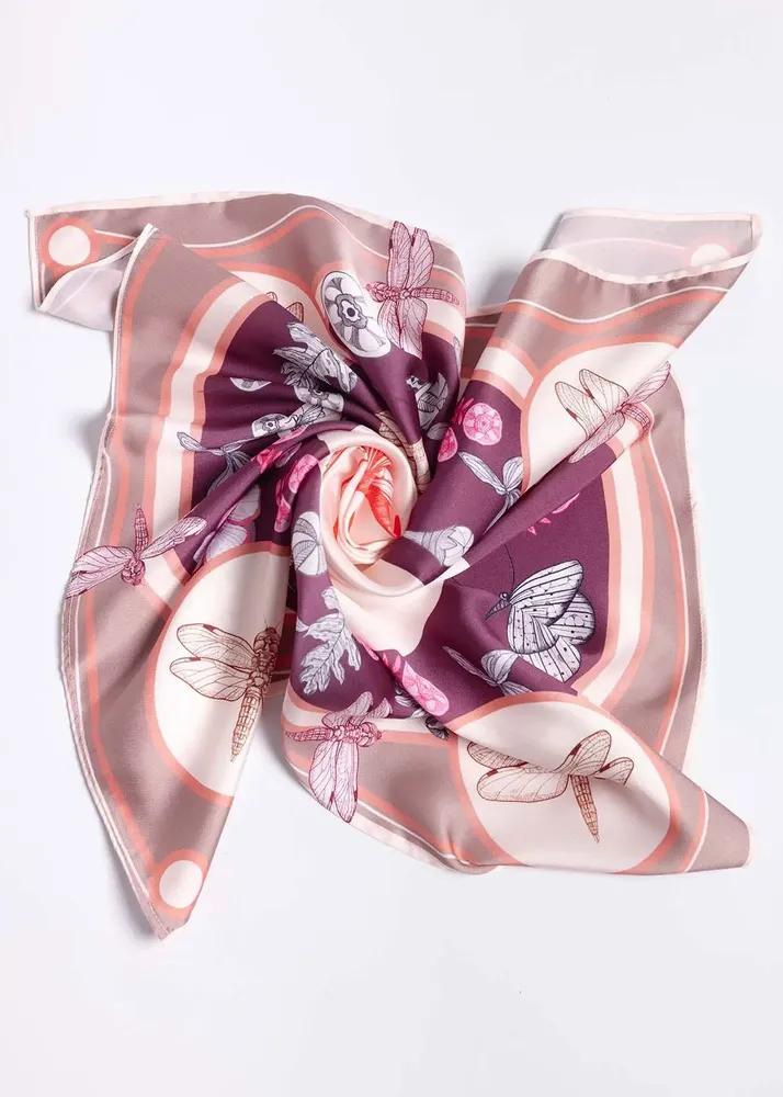 Scarves - satin scarf, French creation and printing - KOUNTHEA RETH
