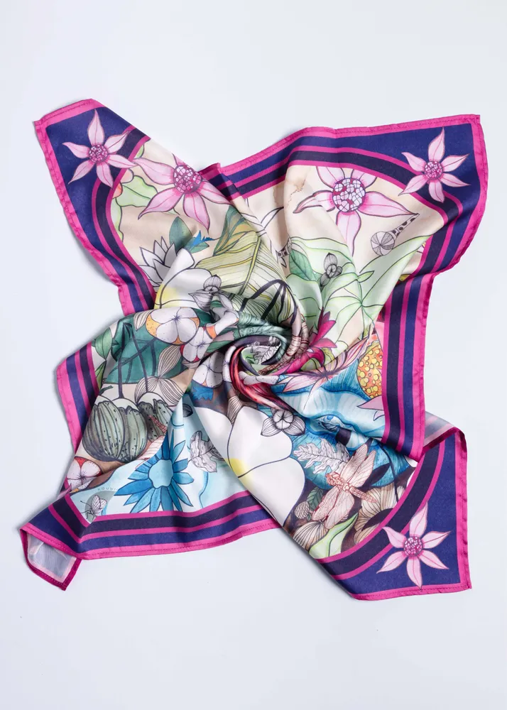 Foulards et écharpes - foulard en satin , Création et impression françaises - KOUNTHEA RETH