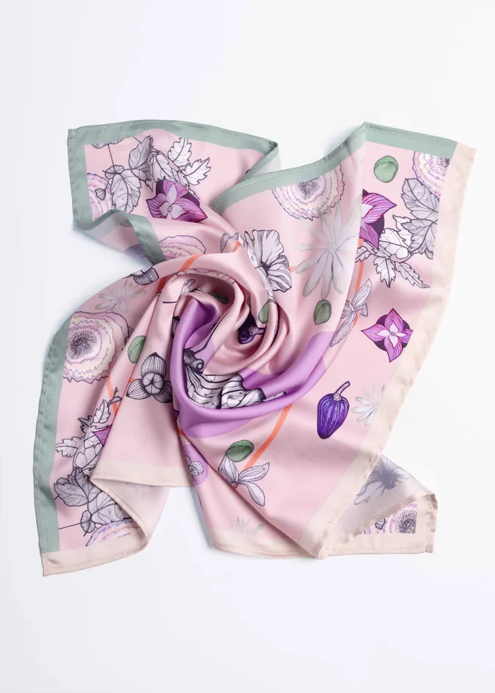Foulards et écharpes - foulard en satin , Création et impression françaises - KOUNTHEA RETH