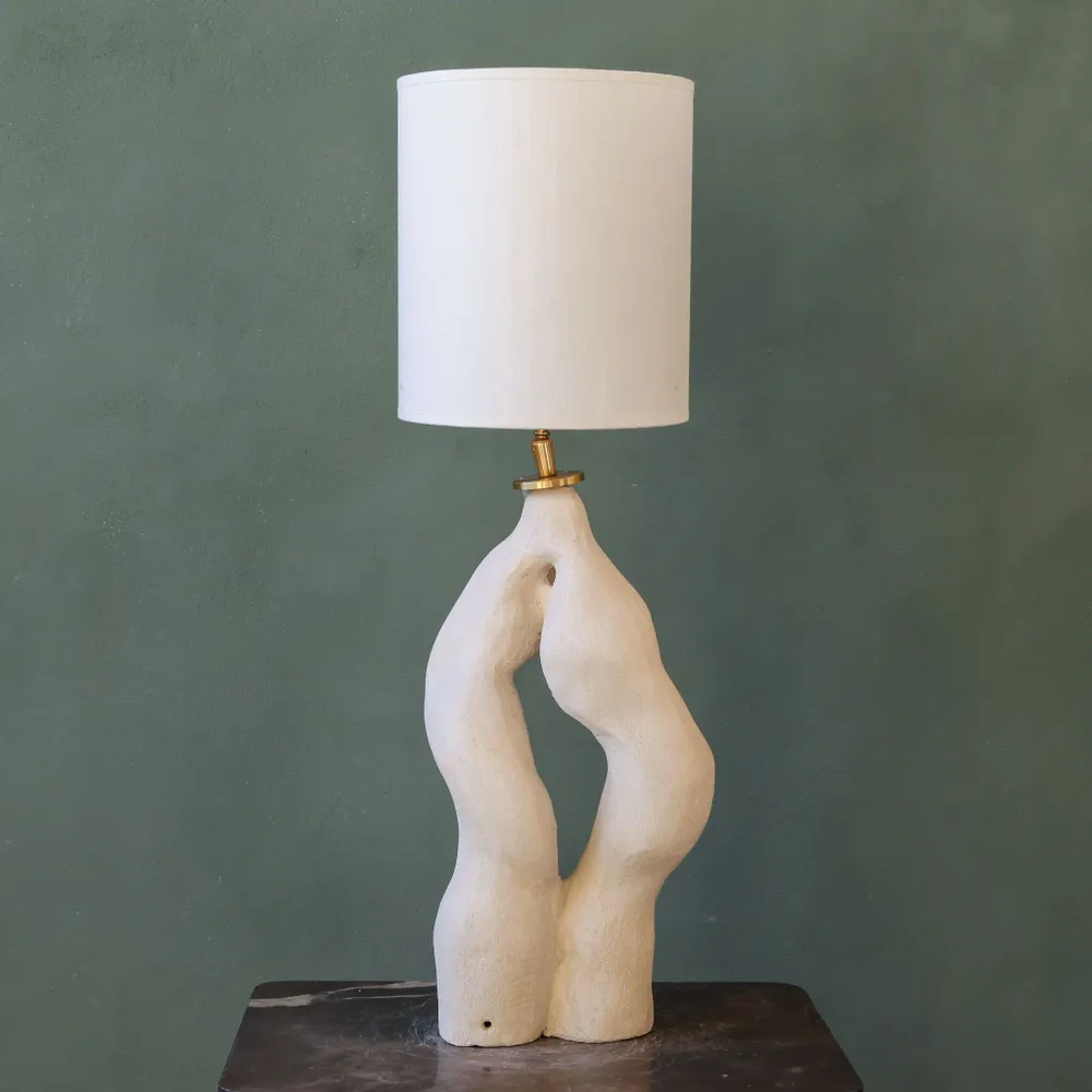 Lampes de table - Lampe de table en céramique faite main Roots - STUDIO WILD ORANGE