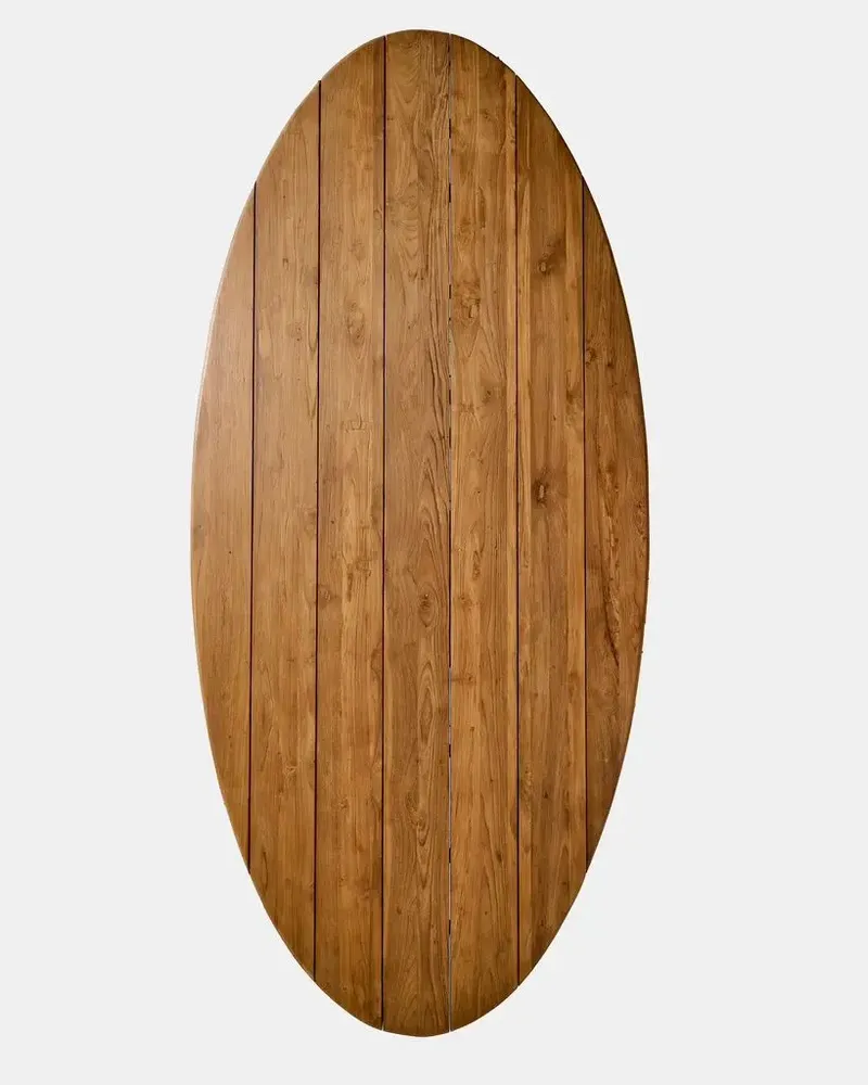 Lawn tables - Sisa recycled solid teak outdoor table - DESIGN TRIP