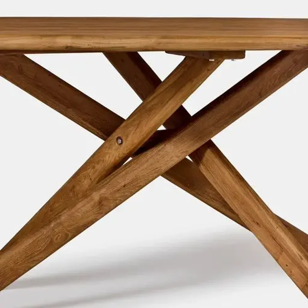 Lawn tables - Sisa recycled solid teak outdoor table - DESIGN TRIP