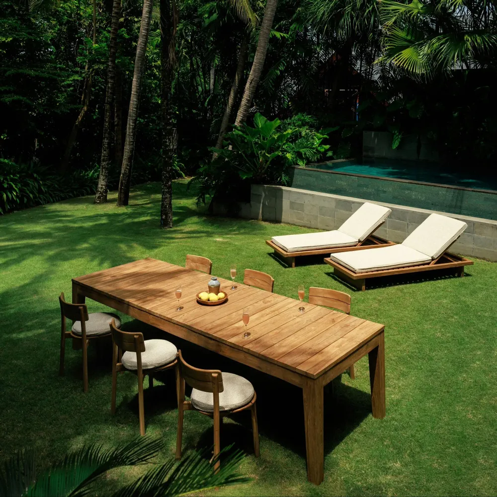 Tables de jardin - Table Brone en teck massif recyclé - DESIGN TRIP